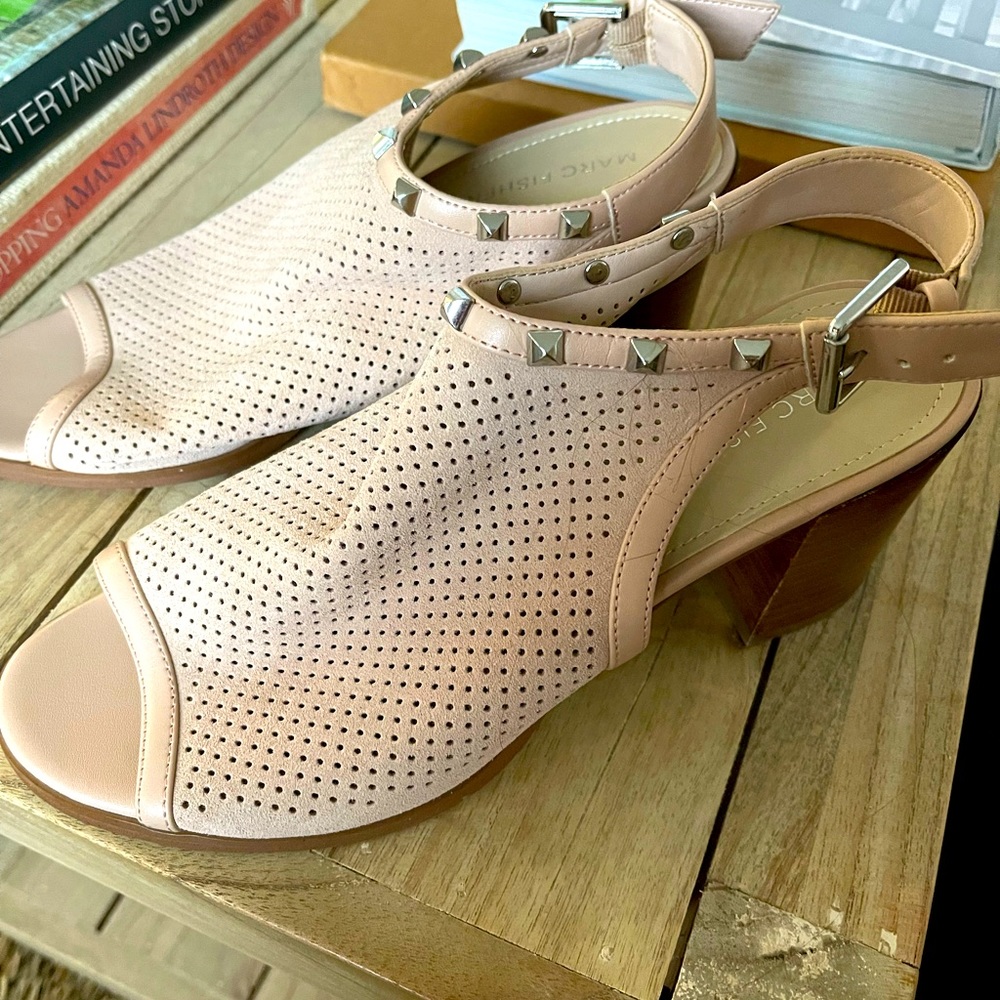 Tan/peach colored sandals by Marc Fisher Size 8 1/2 Never Worn!